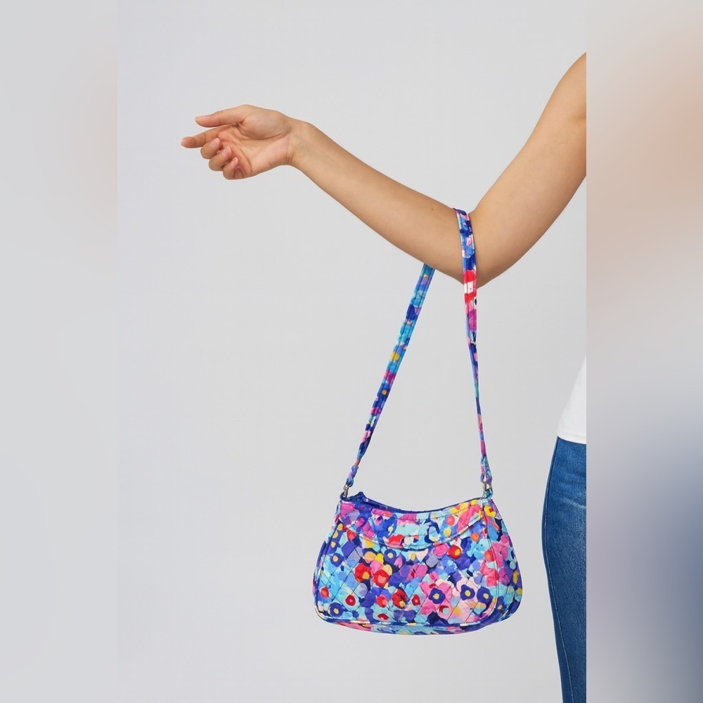 Vera bradley retired bohemian blooms crossbody floral quilted purse bag - Picture 1 of 11